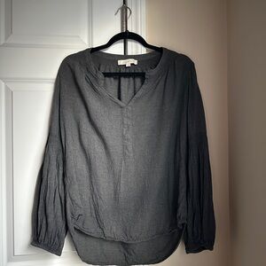 LOFT Grey Long Sleeve Top Size M